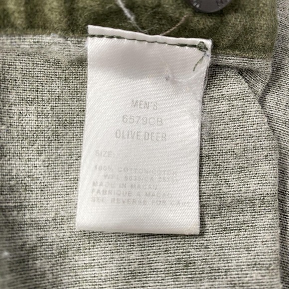 Woolrich Shirt Mens XL Green Deer Print Flannel Button Front Outdoor Hunting - Picture 6 of 12